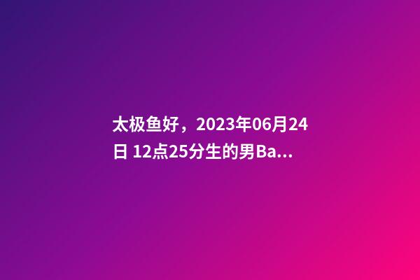 太极鱼好，2023年06月24日 12点25分生的男Baby起名字大全